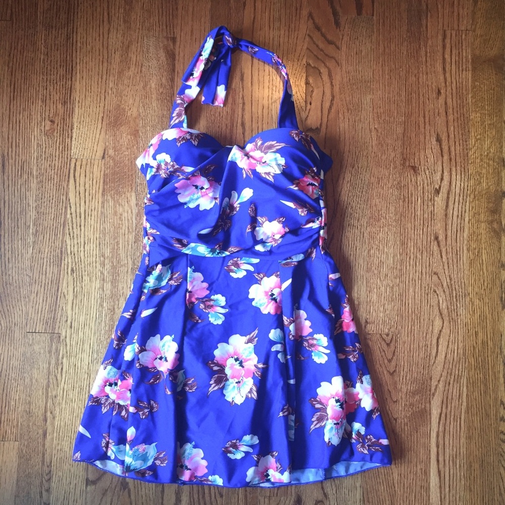 Zeagoo one piece skirt swimsuit EUC M